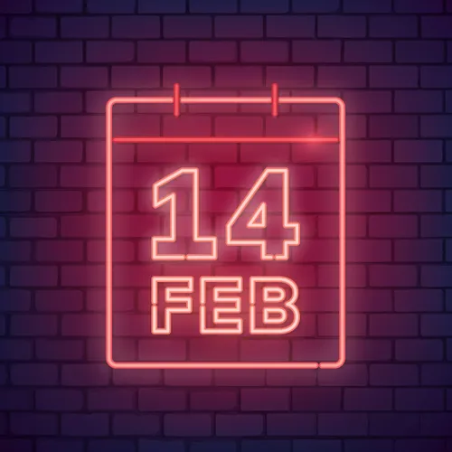 Valentine's Day Date Neon Sign
