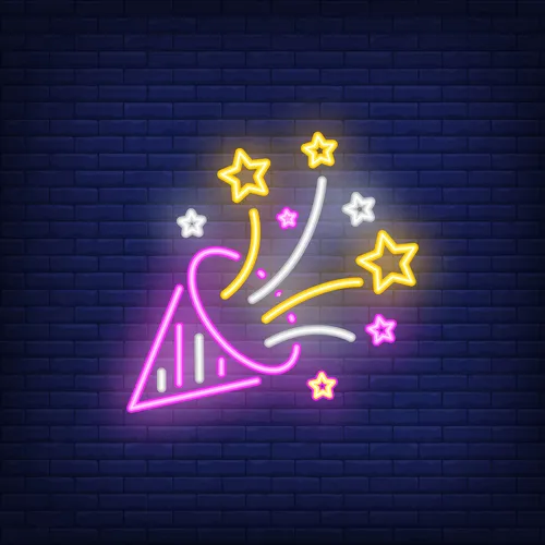 Party Hat Neon Sign - Imprint Now - UK