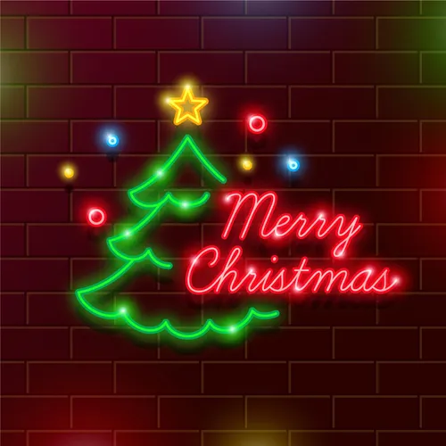 Tree Merry Christmas Neon Sign - Imprint Now - UK