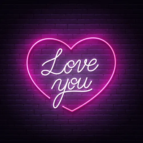 Pink Love You Neon Sign - Imprint Now - UK