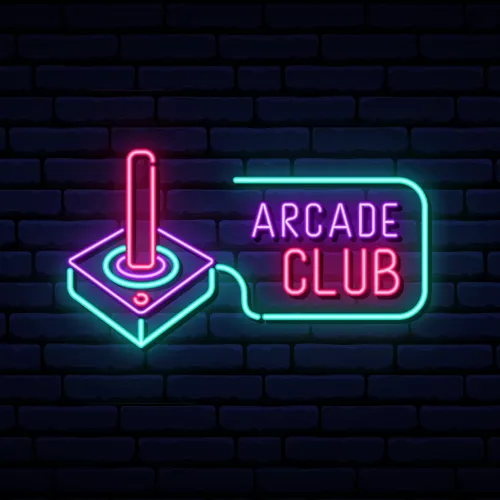 Retro Joystick Arcade Club Neon Sign - Imprint Now - UK