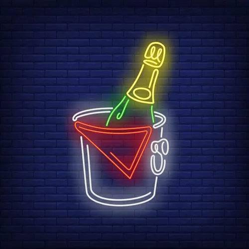 Wine in Ice Bucket Neon Sign - Imprint Now - UK