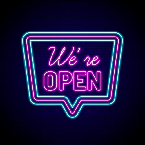 We're Open Neon Sign - Imprint Now - UK
