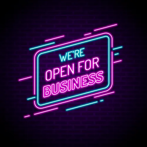 Open For Business Neon Sign - Imprint Now - UK