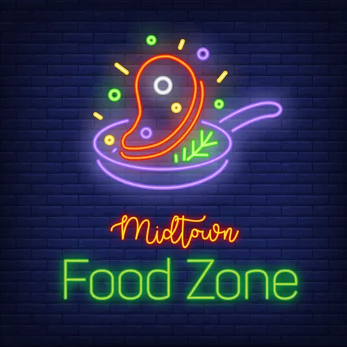 Midtown Food Zone Neon Sign - Imprint Now - UK