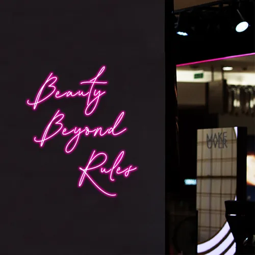 Beauty Beyond Rules Neon Sign - Imprint Now - UK