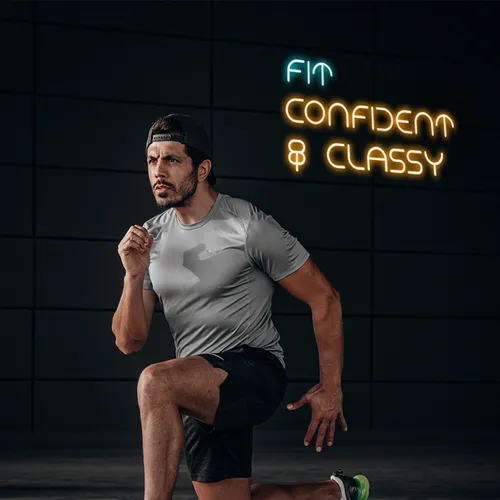 Fit Confident Classy Neon Sign - Imprint Now - UK