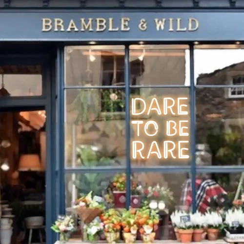 Dare To Be Rare Bright Neon Sign - Imprint Now - UK