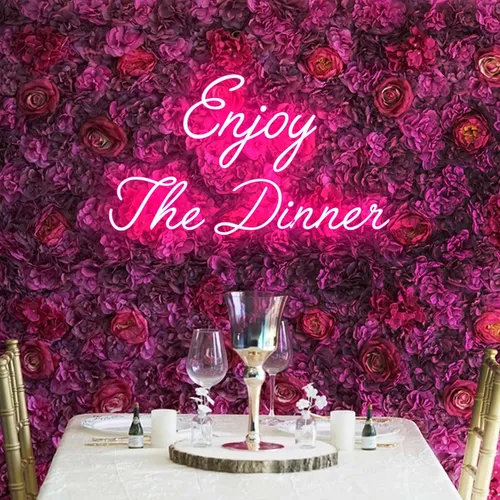 Enjoy The Dinner Neon Sign - Imprint Now - UK