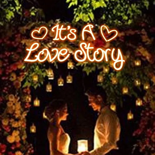 It's A Love Story Neon Sign - Imprint Now - UK
