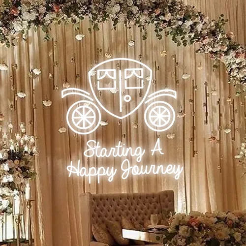 Starting A Happy Journey Neon Sign - Imprint Now - UK