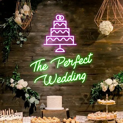 The Perfect Wedding Neon Sign - Imprint Now - UK