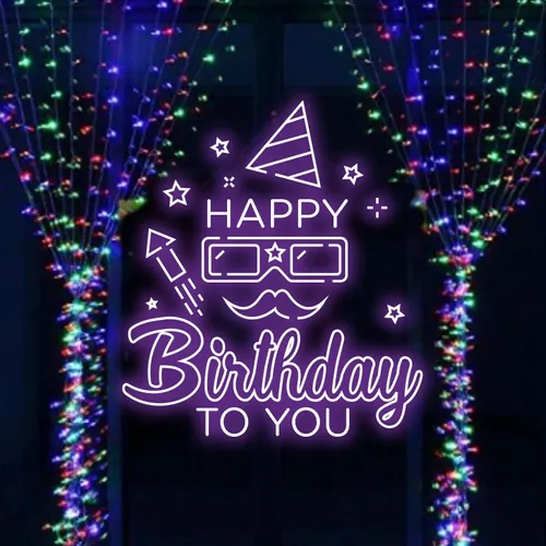 Happy Birthday Goggles  Neon Sign - Imprint Now - UK