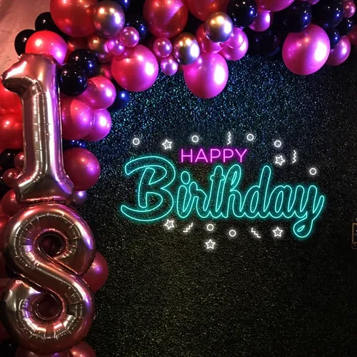 Cool Happy Birthday Neon Sign - Imprint Now - UK