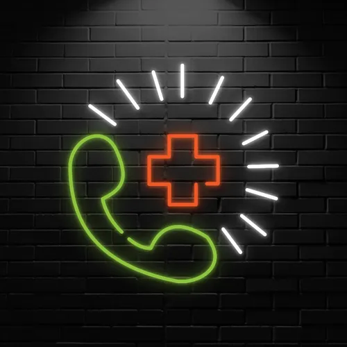 Emergency Call Neon Sign - Imprint Now - UK