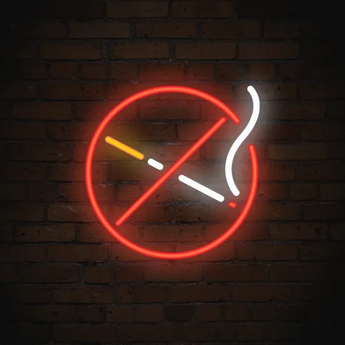 No Smoking Simple Neon Sign - Imprint Now - UK