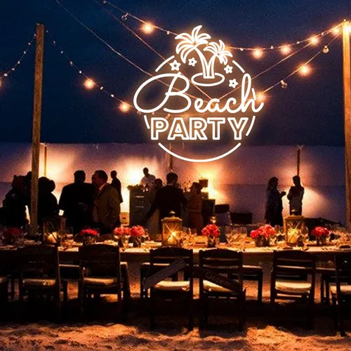 Beach Party Neon Sign - Imprint Now - UK