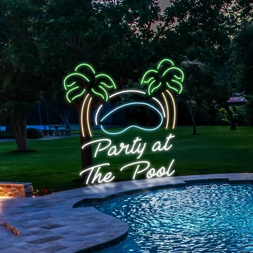 Party At The Pool Neon Sign - Imprint Now - UK