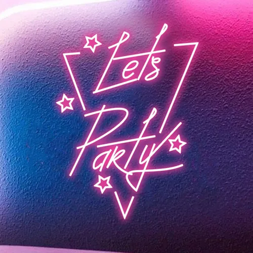 Let’s Party in Triangle Neon Sign - Imprint Now - UK