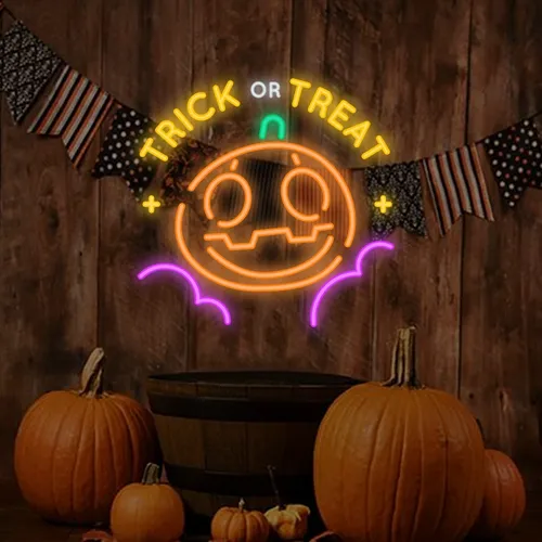 Trick or Treat Neon Sign - Imprint Now - UK