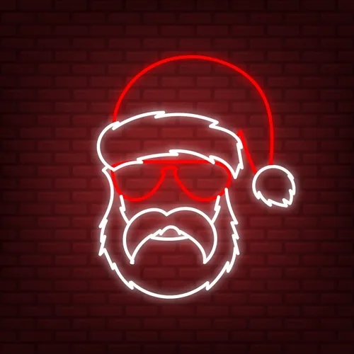 Hipster Santa Neon Sign - Imprint Now - UK