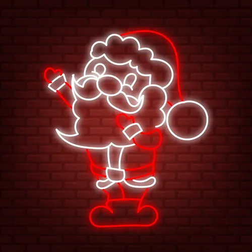 Red White Santa Neon Sign - Imprint Now - UK