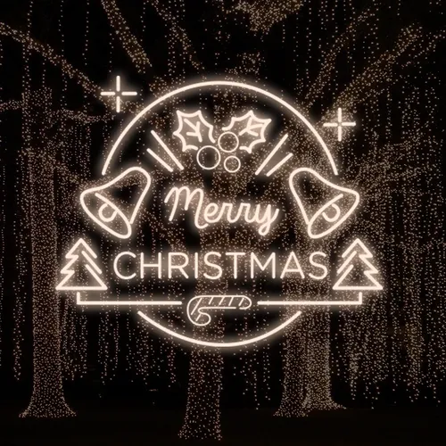 Merry Christmas Bell and Tree Neon Sign - Imprint Now - UK