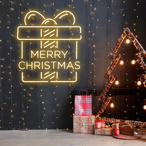 Merry Christmas Gift Neon Sign - Imprint Now - UK