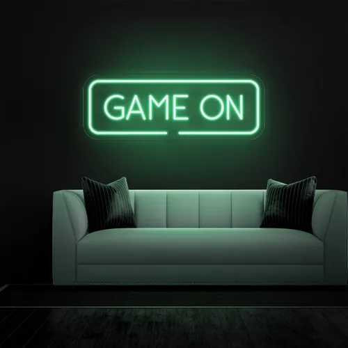 GAME ON Greeny Neon Sign - Imprint Now - UK