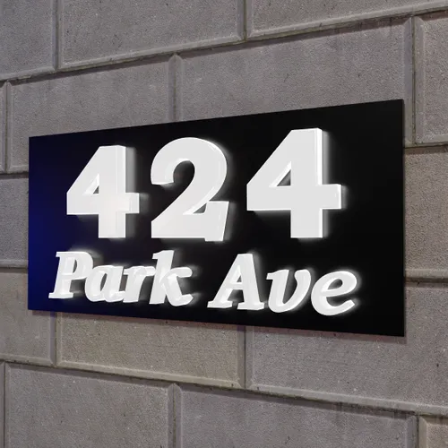 Push-Thru Lightbox House Number - Imprint Now - UK