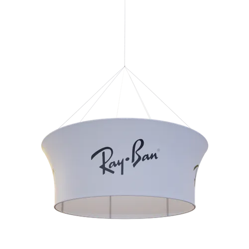 Custom Tapered Circle Personalised Trade Show Hanging Signs - Imprint Now - UK