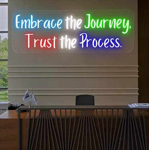 Embrace The Journey Neon Sign - Imprint Now - UK