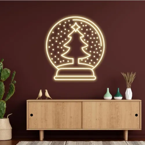 Warmie Merry Christmas Snowglobe Neon Sign - Imprint Now - UK