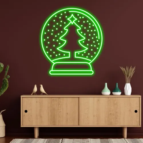 Merry Christmas Snowglobe Neon Sign - Imprint Now - UK