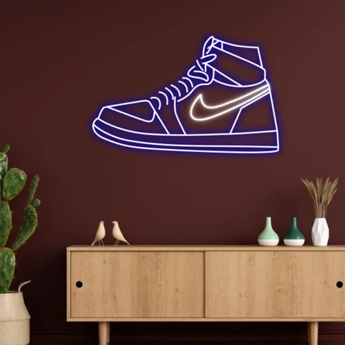 Sneaker Blue White Neon Sign - Imprint Now - UK