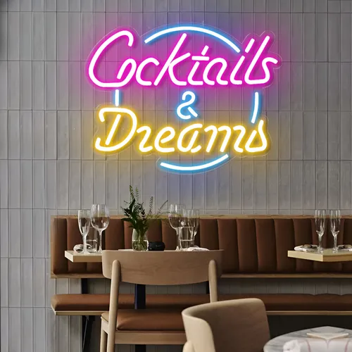Cocktails and Dreams LED Neon Sign