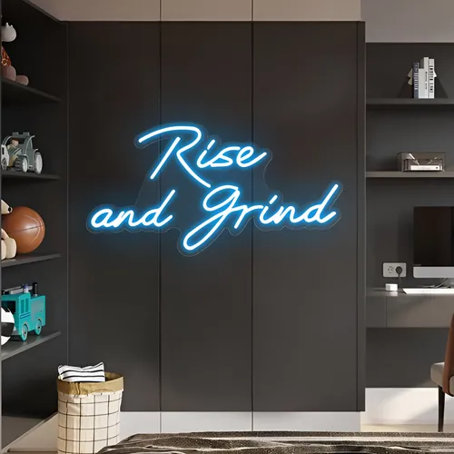 Rise and Grind Neon Sign - Imprint Now - UK