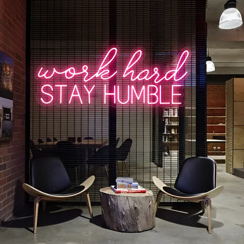 Work Hard Stay Humble Neon Sign - Imprint Now - UK