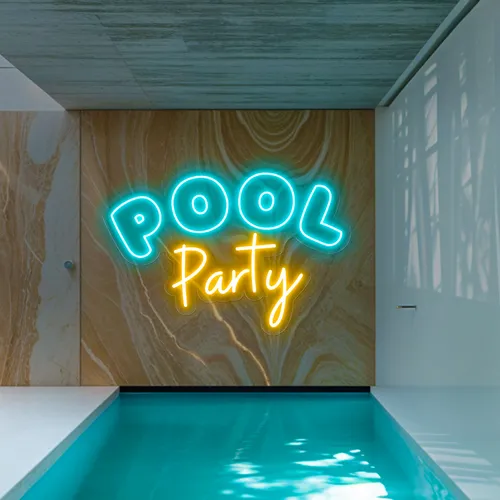 Pool Party Large Neon Sign - Imprint Now - UK