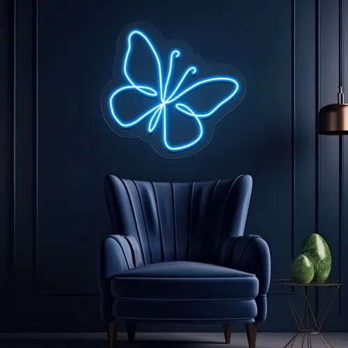 Scribble Butterfly Neon Sign - Imprint Now - UK