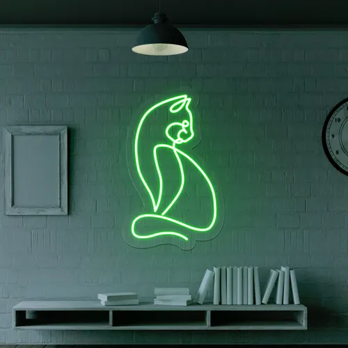Scribble Cat Neon Sign - Imprint Now - UK