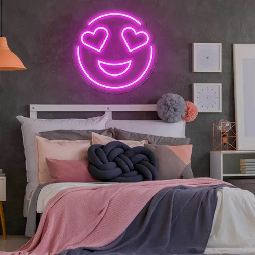 In Love Emoji Neon Sign - Imprint Now - UK