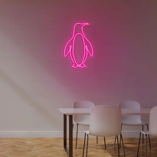 Cute Penguin Neon Sign - Imprint Now - UK