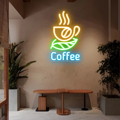 Café Glow Coffee Mug Neon Sign - Imprint Now - UK