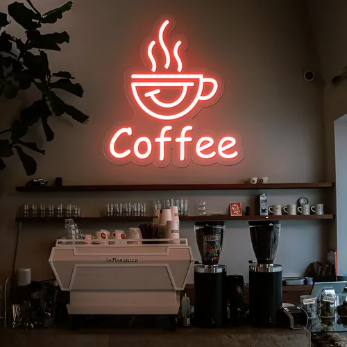 Thrilled Coffee Neon Sign - Imprint Now - UK