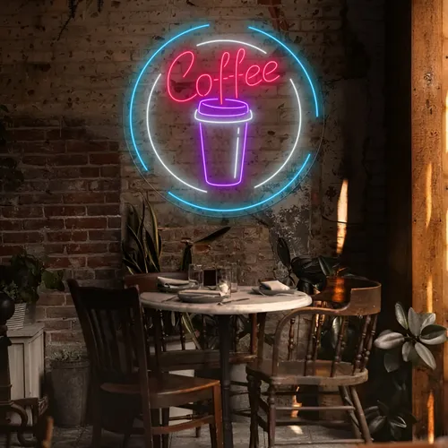 Custom Coffee Cup Neon Sign - Imprint Now - UK