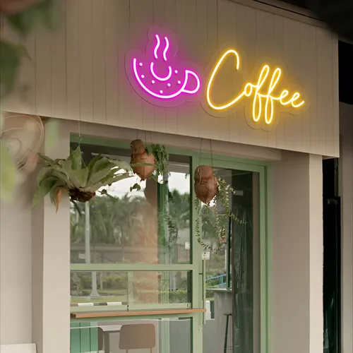 Donut Coffee Neon Sign - Imprint Now - UK