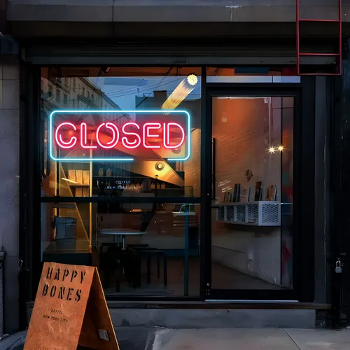 Closed Neon Sign - Imprint Now - UK