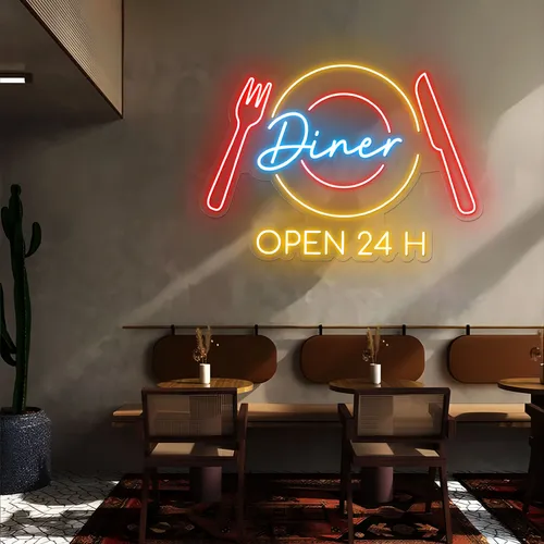 Neon Diner Sign - Imprint Now - UK