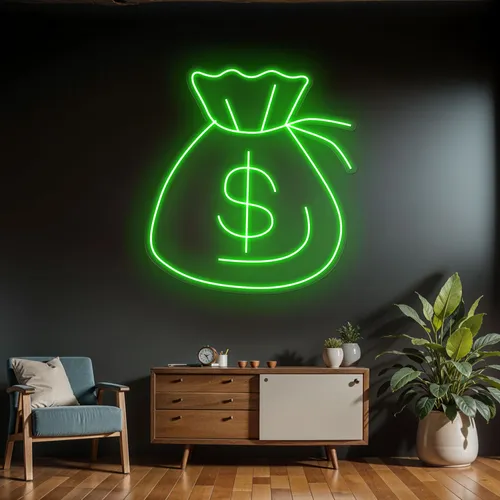 Neon Money Sign - Imprint Now - UK